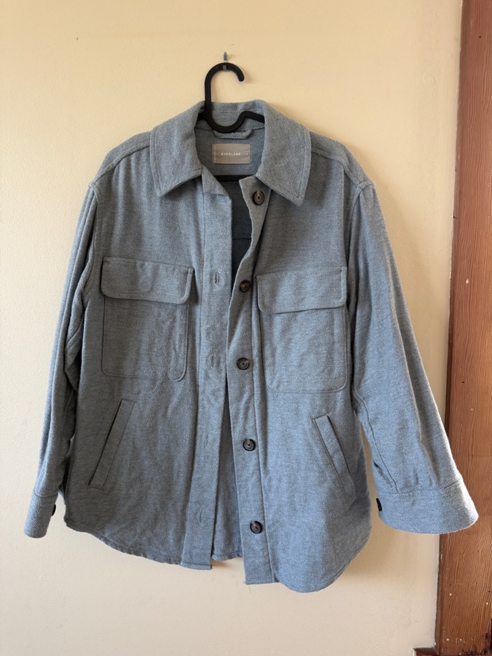 Everlane Blue/Gray Shirt Jacket